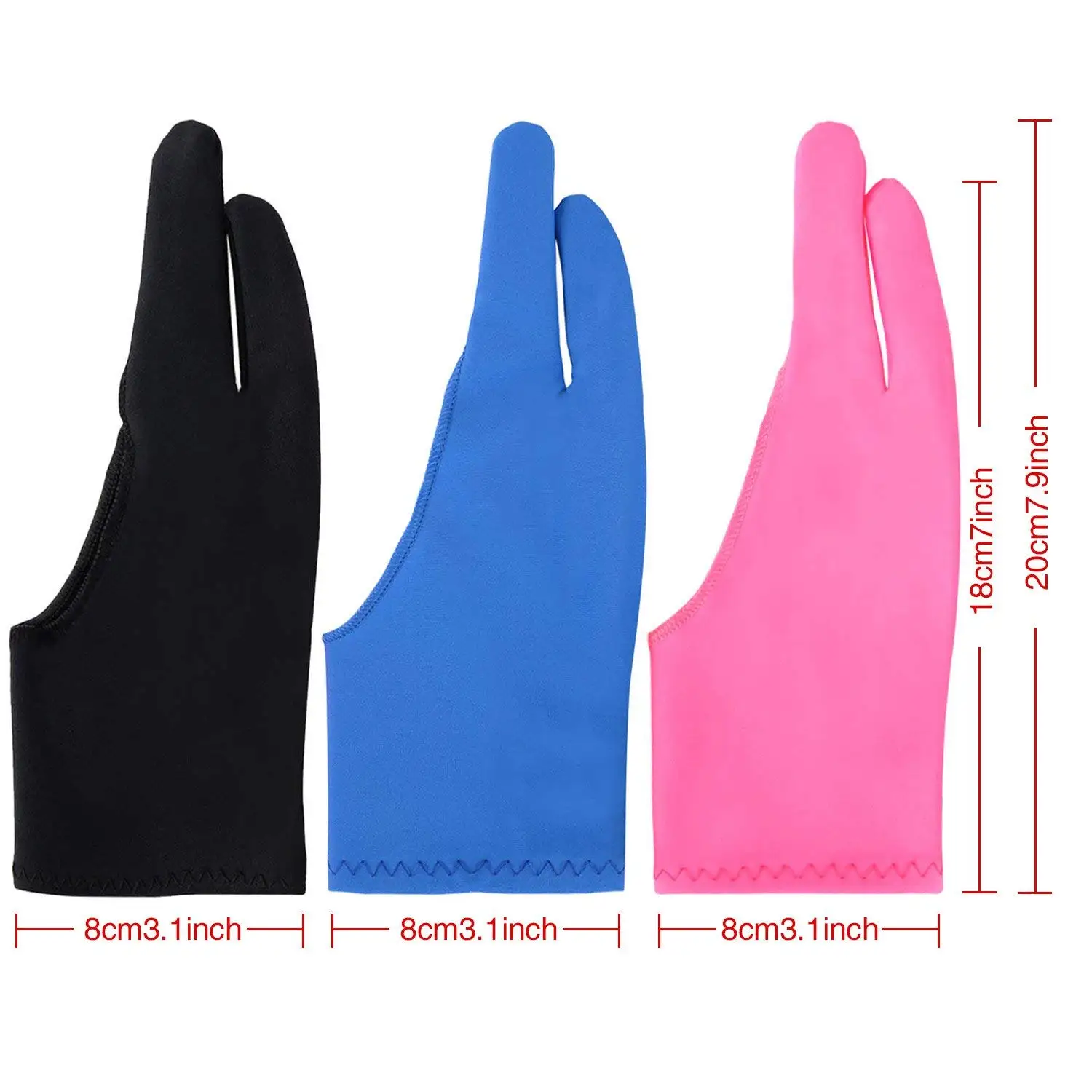 1-4pcs Drawing Glove Anti-touch Two-Fingers Gloves for IPad Graphics  Drawing Tablet Sketch Artist Smudge Guard Painting Gloves - AliExpress