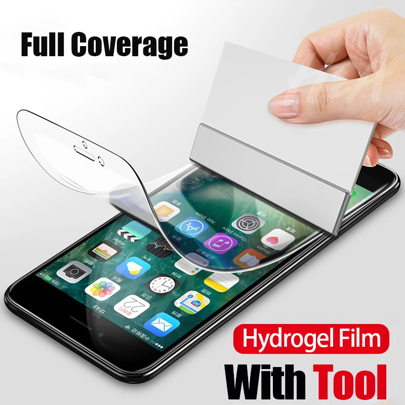 

10D Soft Hydrogel Film For iphone 8 7 6 6s Plus X Full Cover Screen Protector For iphone XS Max XR X 8 Protective Film Not Glass