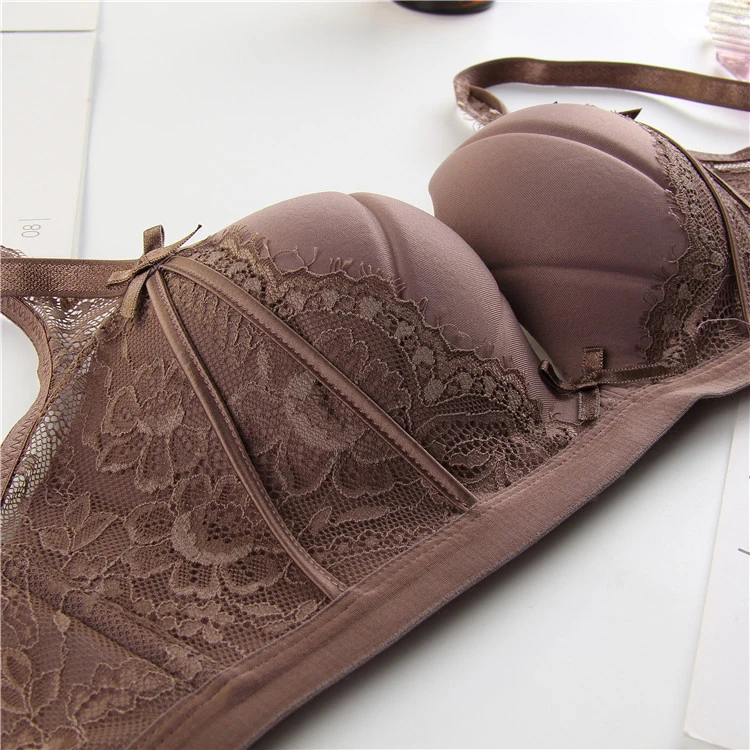 fashion wireless bra set push up adjustable bra with hands and lace panties women seamless sexy underwear girls lingerie