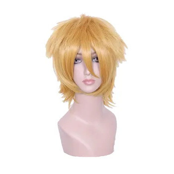 

MCOSER 30CM Short Synthetic Soft Gold Color Cosplay Wig 100% High Temperature Fiber Free Shipping WIG-037A