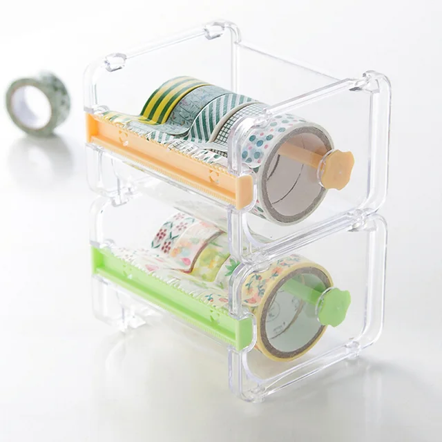 Stationery Masking Tape Cutter Tape Storage Organizer Cutter Holder