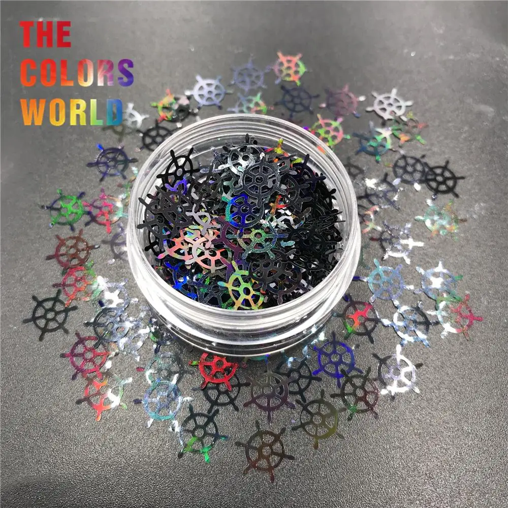 

Ship Wheel Rudder 10MM Nail Glitter Nail Art Decoration Body Art Makeup Tumblers Craft DIY Accessoires Festival Party Supplier