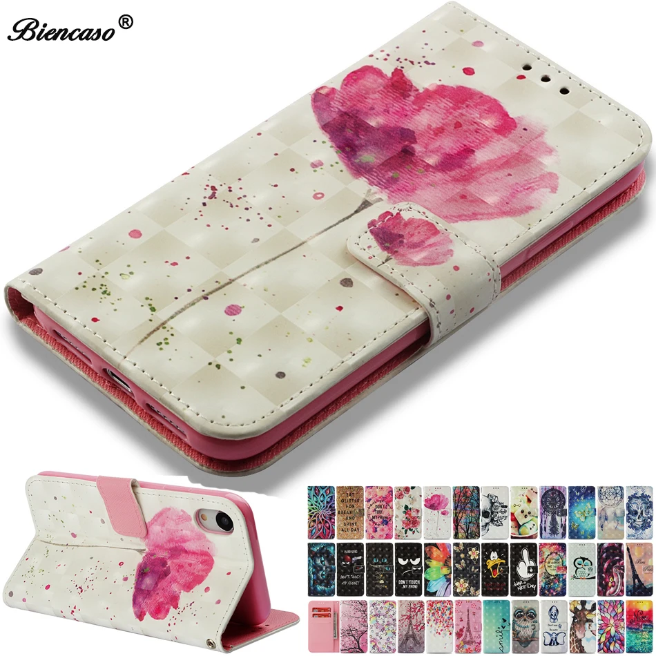 

Phone Case For iPhone XR Leather Case For Samsung Galaxy S9 Plus S9+ G965F G965F/DS G965U G965 G9650 Cover Flip Switch Coque C21