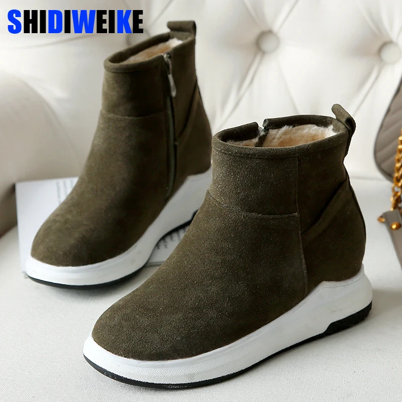New Women Winter Boots Flock Ankle Snow Boots Female Warm Fur Plush Insole High Quality Botas Mujer Zip Shoes n179 New Women Winter Boots Flock Ankle Snow Boots Female Warm Fur Plush Insole High Quality Botas Mujer Zip Shoes n179