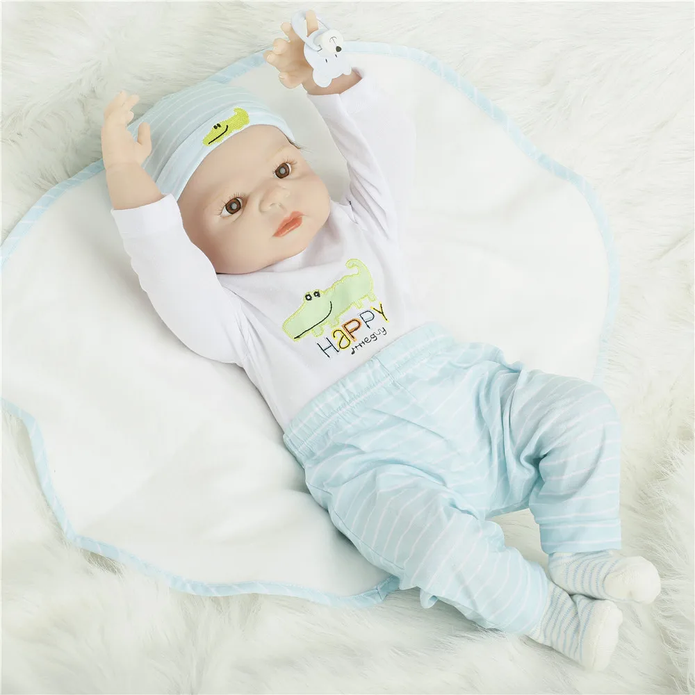 SanyDoll 22 дюйма 57 см силиконовые куклы reborn модная милая кукла подарок на день