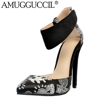 

2020 New Arrival Plus Big Size 34-47 White Buckle Fashion Sexy High Heel Spring Autumn Girls Female Lady Shoes Women Pumps D1158