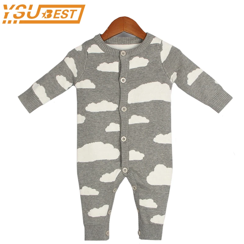 0 2Yrs Baby Knitting Romper New 2018 Newborn Clothes Baby Boys Girls Clothes Long Sleeve One