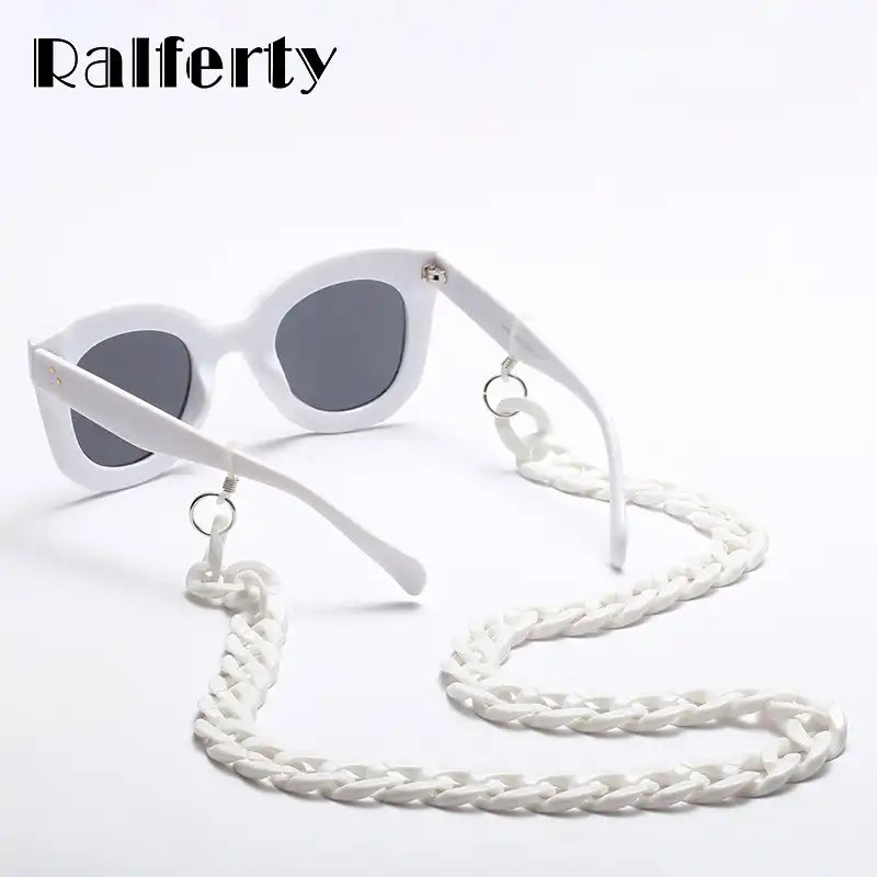 Ralferty トレンディ女性メンズアイウェアアクセサリー眼鏡ホルダー黒 白メガネチェーンサングラス Landyard 眼鏡部品 Glasses Chain Eyeglass Holdersunglasses Parts Aliexpress