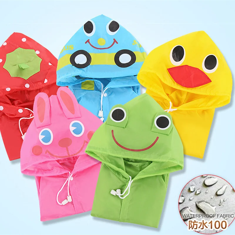 

1PC Cute Cartoon Animal Style Waterproof Children Raincoat For Kids Rain Coat Rainwear/Rainsuit Student Poncho Drop Shipping