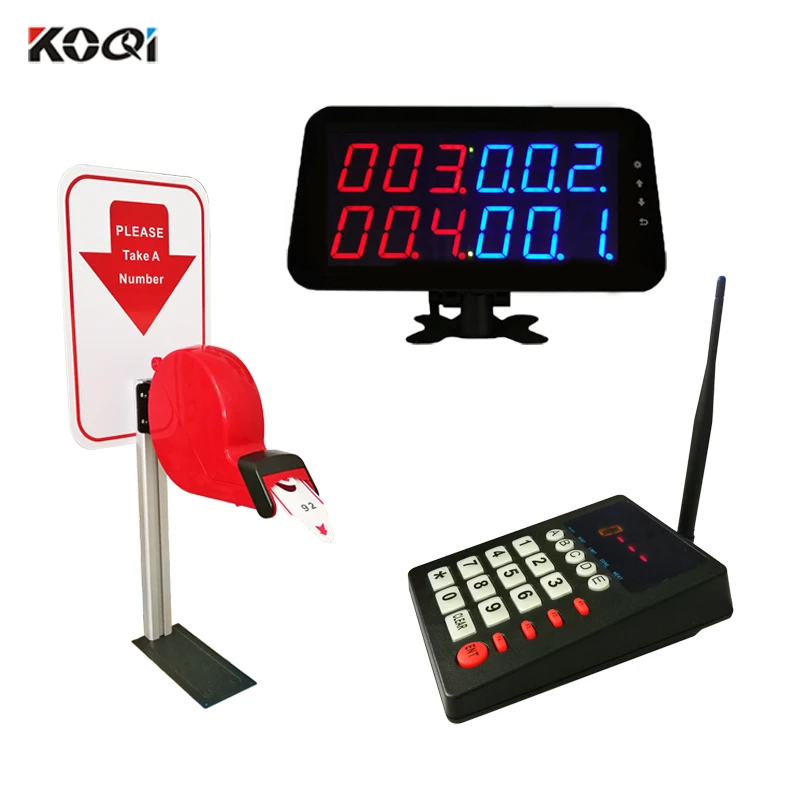 

LED display receiver pager queue management take meal equipment wireless restaurant waiting number system