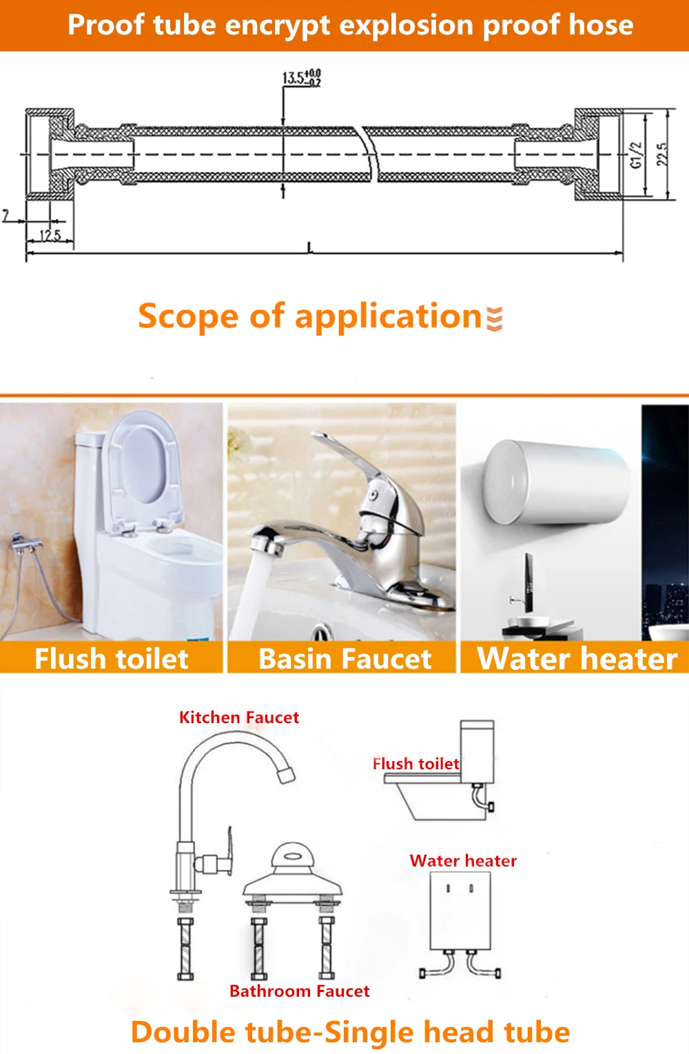 Plumbing Hot sal Stainless Steel Flexible Chrome Shower Hose Bathroom Heater Water Head Pipe For Bath Accessorie Tuyau De Douche16