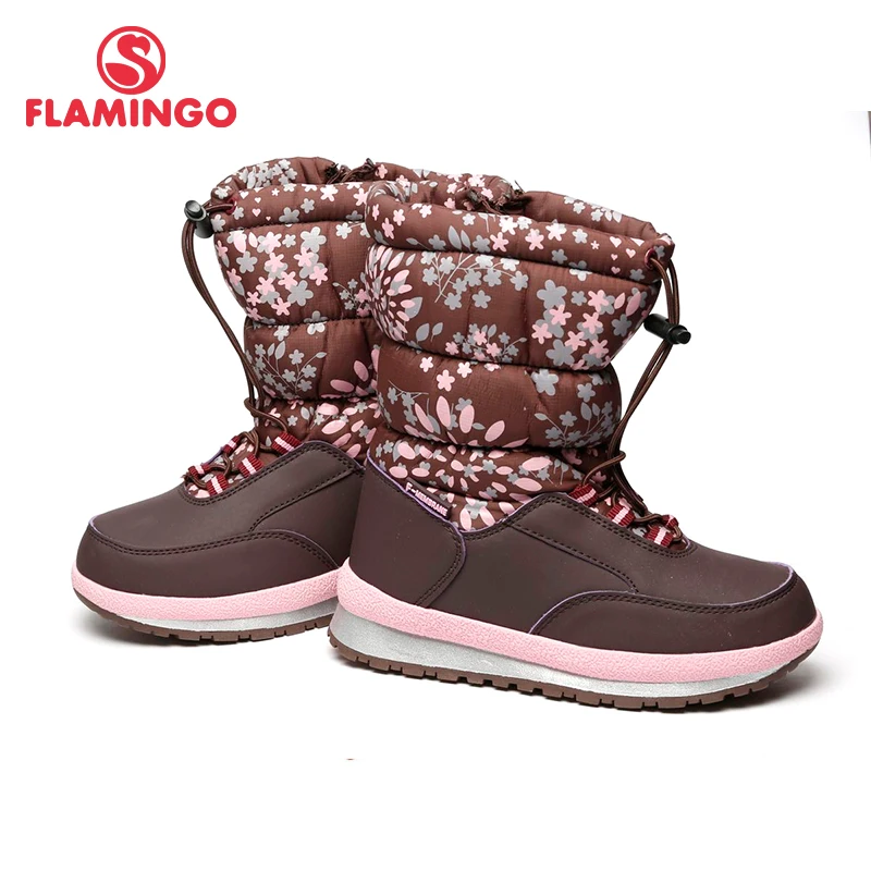 FLAMINGO Waterproof Wool Keep Warm Winter High Quality Shoes Anti-slip Size 29-34 Children Snow Boots for Girl 72M-YC-0433 FLAMINGO Waterproof Wool Keep Warm Winter High Quality Shoes Anti-slip Size 29-34 Children Snow Boots for Girl 72M-YC-0433