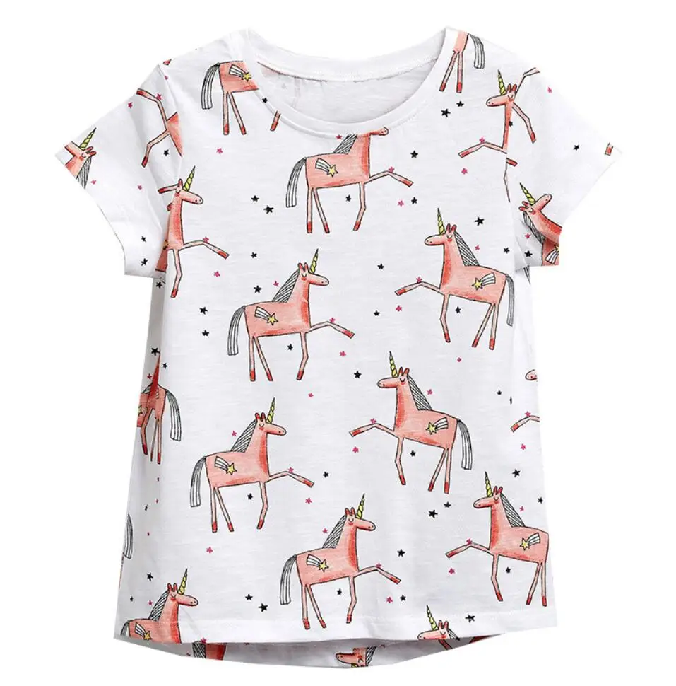 

6pcs/lot baby girls clothing children t shirts short sleeve horse girls t-shirt 2-7T sylvia 587861054233