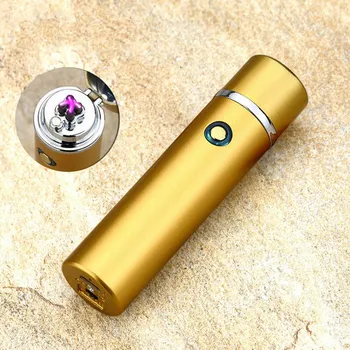 

USB Cigarette Electric Cigarette Dual Double Flame Rechargeable Bow Windproof Pulse Cross Tube Cigarette Lighter Plasma Pipes