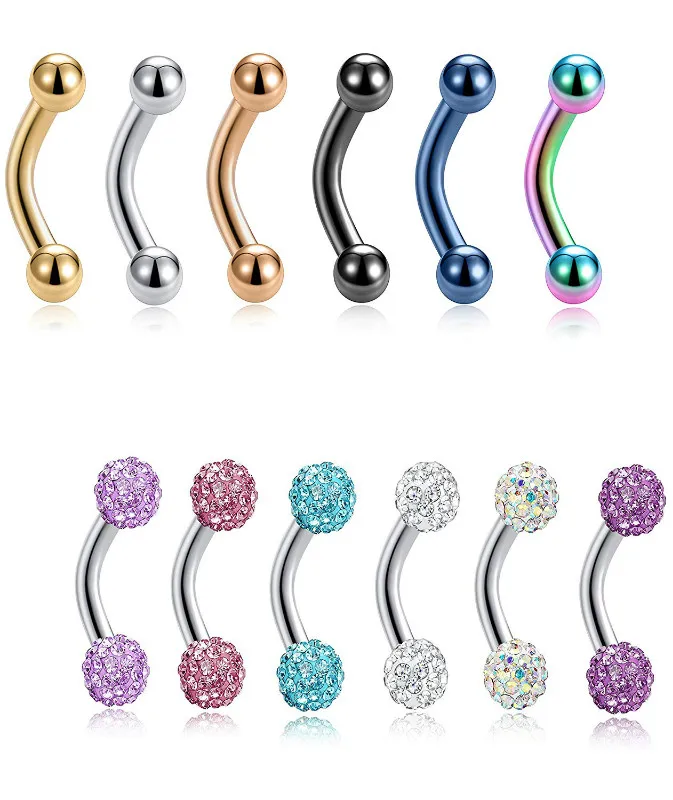 

6-12PCS 14G 6mm Short Bar Tiny Stainless Steel Belly Button Rings Navel Rings for Women Girls Barbell Body Piercing Jewelry