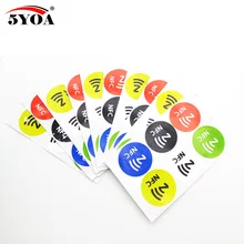 6 шт./лот NFC теги наклейки Ntag213 13,56 МГц RFID наклейки карта-метка клей бирки для ключей llaveros llavero маркер патруль N