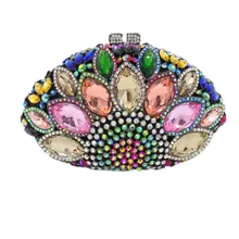 Изготовленная на заказ цветная вечерняя сумочка с кристаллами, клатч, женские клатчи на день, Дамский Свадебный Кошелек со стразами, женские сумочки цвета шампанского/розового цвета