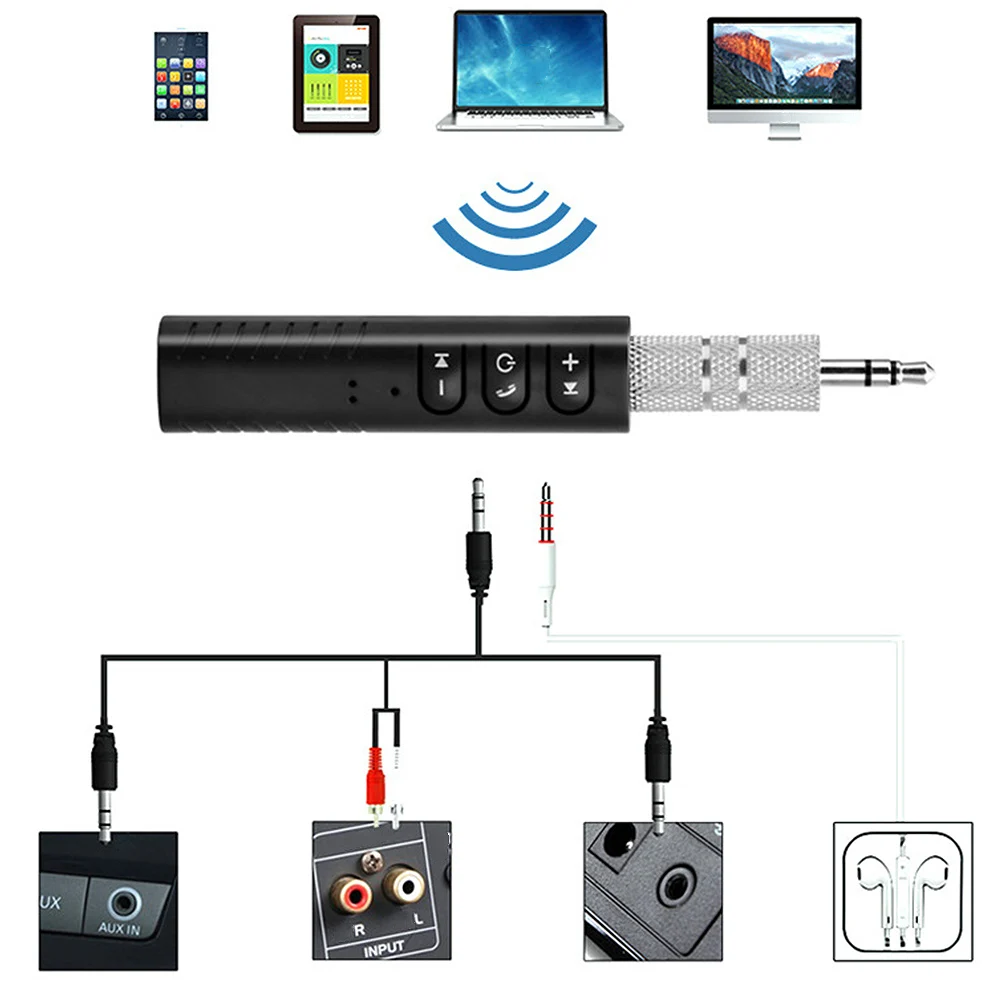 Bluetooth Aux 3,5 мм разъем Bluetooth автомобильный комплект Бесконтактный для музыки Аудио приемник адаптер авто AUX комплект автомобильные аксессуары Высокое качество