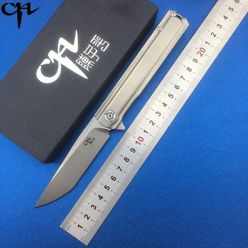 

CH 3513 Folding knife M390 blade tactical ball bearing washer titanium outdoor survival camping hunting pocket knives EDC tools