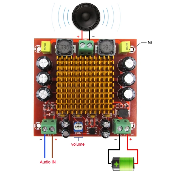 LEORY XH M544 DC 12V 24V 150W TPA3116DA TPA3116 D2 Mono Channel цифровой усилитель мощности|Операционные