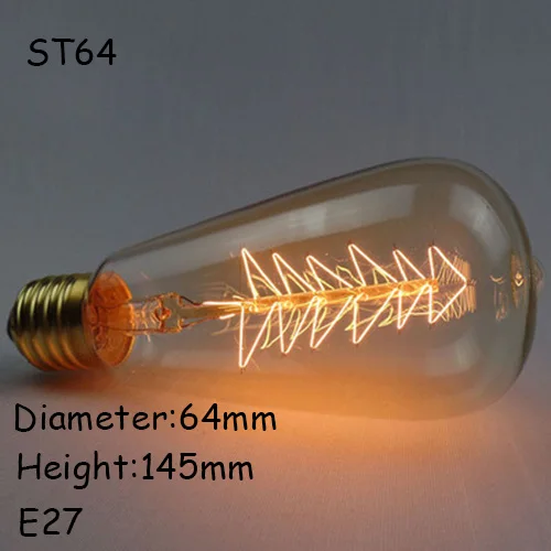 Цена, винтажный креативный светильник Эдисона, лампы ST64/A19/G80/T185 110-240 в E27, держатель лампы - Цвет: Christmas tree 40W