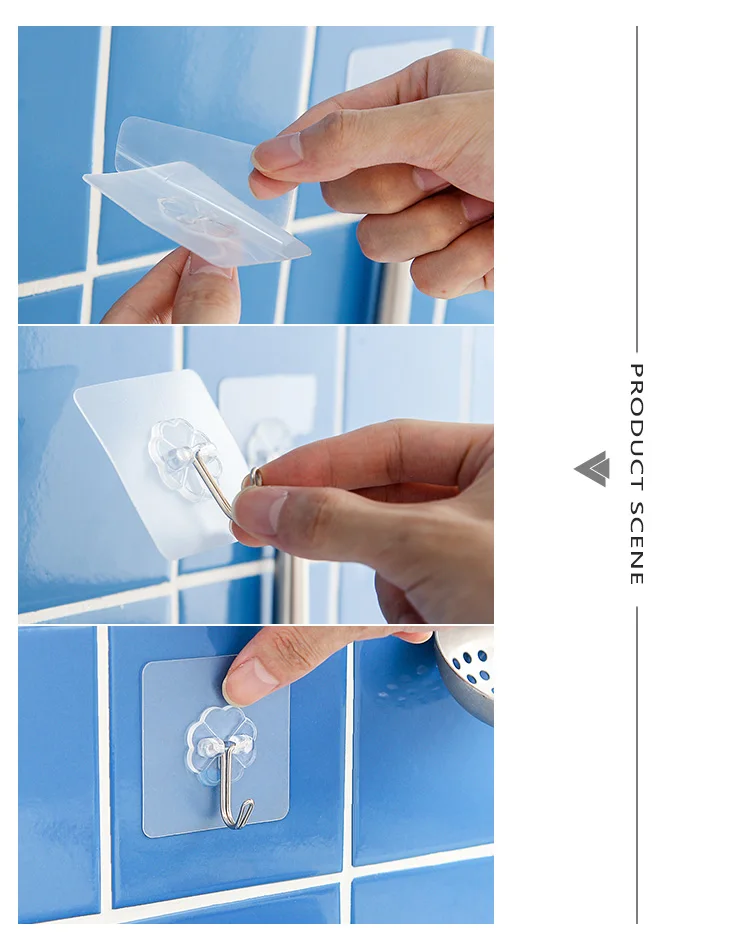 ORZ 10 шт. кухонные крючки для органайзера настенный держатель ключа магнитный крючок прозрачные настенные вешалки для ванной комнаты офисный Органайзер