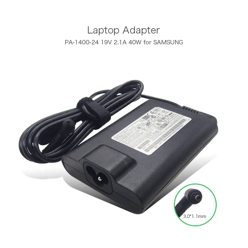 

New Arrival 19V 2.1A 40W 3.0*1.1mm PA-1400-24 Notebook Adapter Charger For Samsung Series 9 AD-4019SL Ultrabook AC Adapter