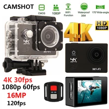 CAMSHOT Sport Action Camera 4K WIFI 2.0LCD 1080P 60fps Outdoor underwater waterproof diving Surfing cycling helmet Cam Cameras