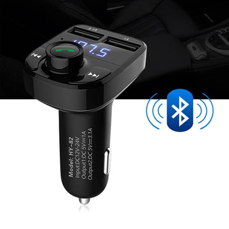 Fm-передатчик Aux модулятор Bluetooth Handsfree автомобильный комплект автомобильный аудио mp3-плеер с 3.1A Быстрая зарядка двойной USB Автомобильное зарядное устройство