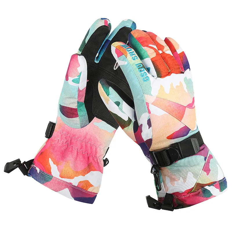 GSOU зимние уличные детские лыжные перчатки для мальчиков и девочек, теплые зимние перчатки для сноуборда, перчатки для прогулок, Походов, Кемпинга