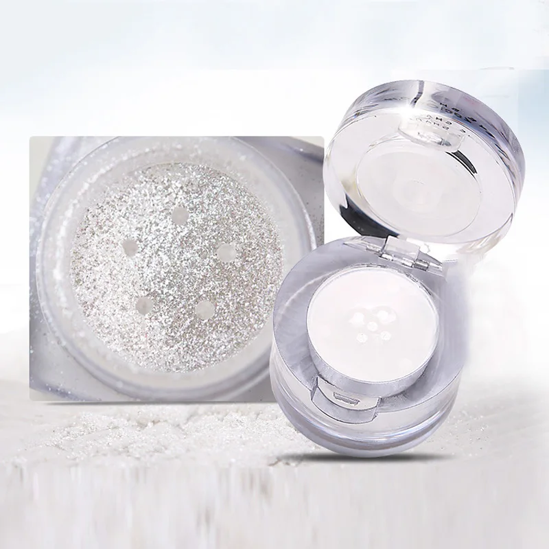 Hot White Brightener Eye Glitter Powder Face Shimmer Natural Cosmetic Eye Face Highlighter