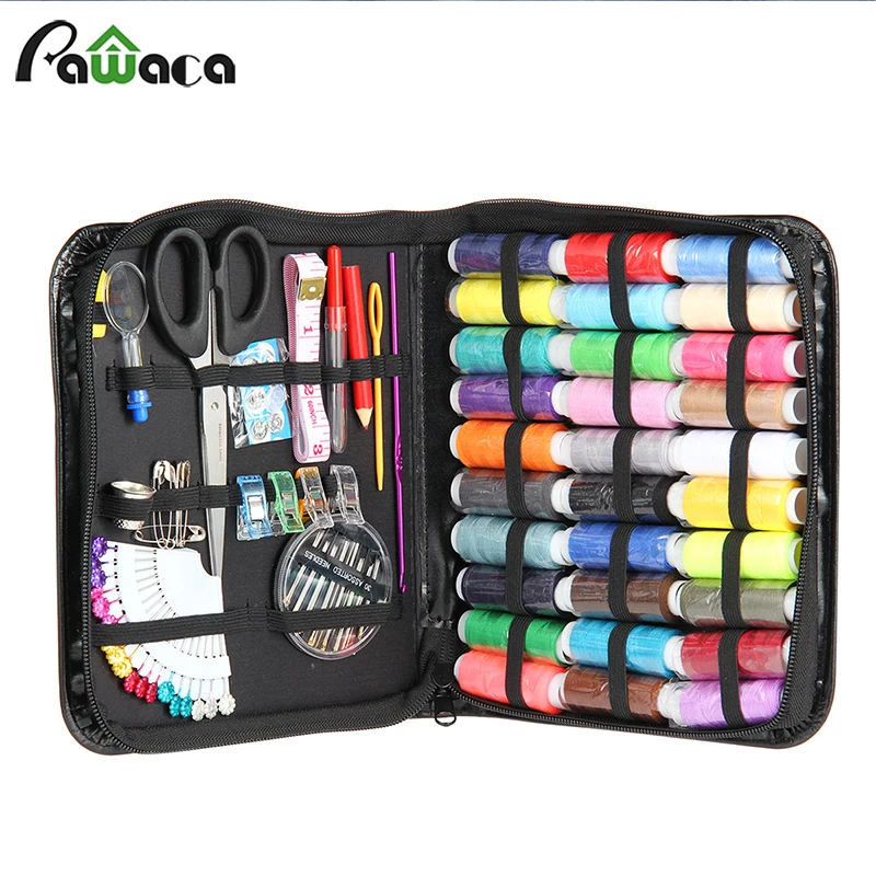 

25/101/112pcs Multifunction Portable DIY Sewing Box Travel Sewing Kit Needle Thread Threader Tape Scissor Storage Bag