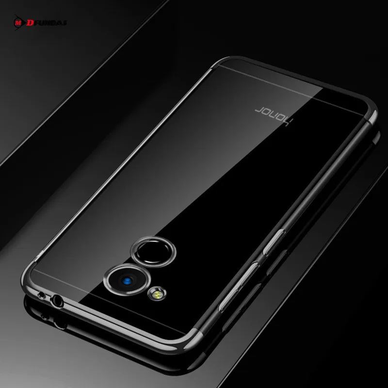 Чехол для Huawei Honor 6c Pro чехол прозрачный силиконовый мягкий из ТПУ с черным и синим