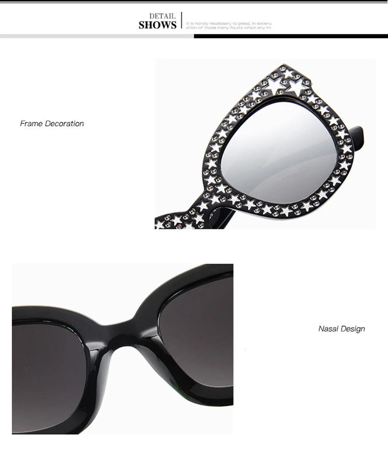 Роскошные квадратные солнцезащитные очки для женщин, фирменный дизайн, Ретро стиль, кристальная звезда, солнцезащитные очки для женщин, женские зеркальные солнцезащитные очки, zonnebril dames