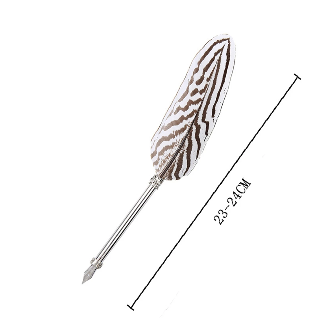 

BLEL Hot Creative Craft Vintage Feather Pen Vintage Engraved Metal Feather Pen Signature Gift European Feather Pen Memorial Se