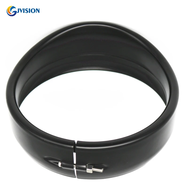 

5.75 inch Black Headlight Bezel Decorate Trim Ring Cover for Harley Sportster 883 headlamp 5 3/4'' led headlight Visor style