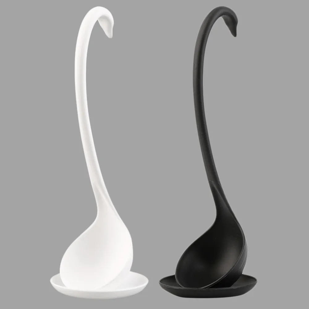 Swan Ladle Spoons Unique Swan Shaped Ladle Special Swan Spoons Useful Kitchen Cooking Tool Plastic Ladle Home Table Decor