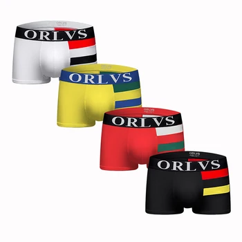 

ORLVS Brand Underwear Men Boxer Mesh U Pouch Sexy Underpants Cueca Cotton Pants Trunks Boxer shorts Gay Male Panties Hot