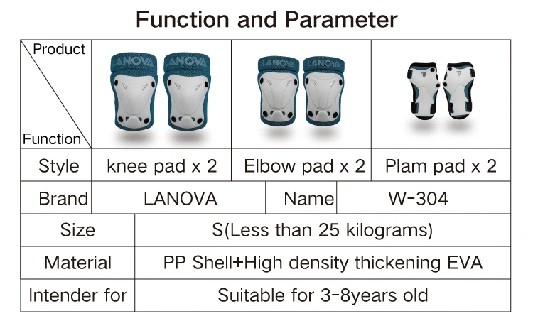 LANOVA gear Детский Молодежный защитный набор, наколенники и налокотники с наручными щитками для мульти-видов спорта на открытом воздухе
