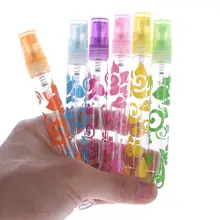 Yeni moda 6 adet 10ml gül kristal kesim cam parfüm sprey şişeleri Atomizer doldurulabilir boş parfüm şişeleri sprey