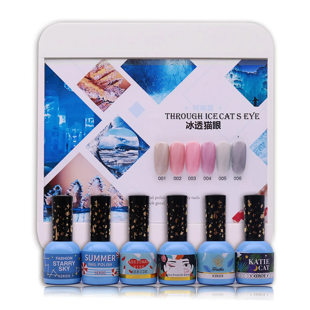 

Free Shipping 1 Set Nail Art Color Nail Polish 6 Different Style Options