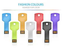 LOGO custom 2017 Fashion usb flash drive 64gb key usb stick metal usb2.0 memory stick for gift with keychain for PC