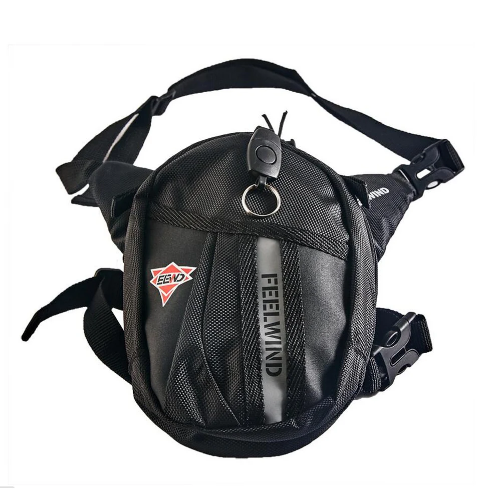 Autocycle Drop Leg Motorcycle Cycling Fanny Pack Waist Belt Bag Black