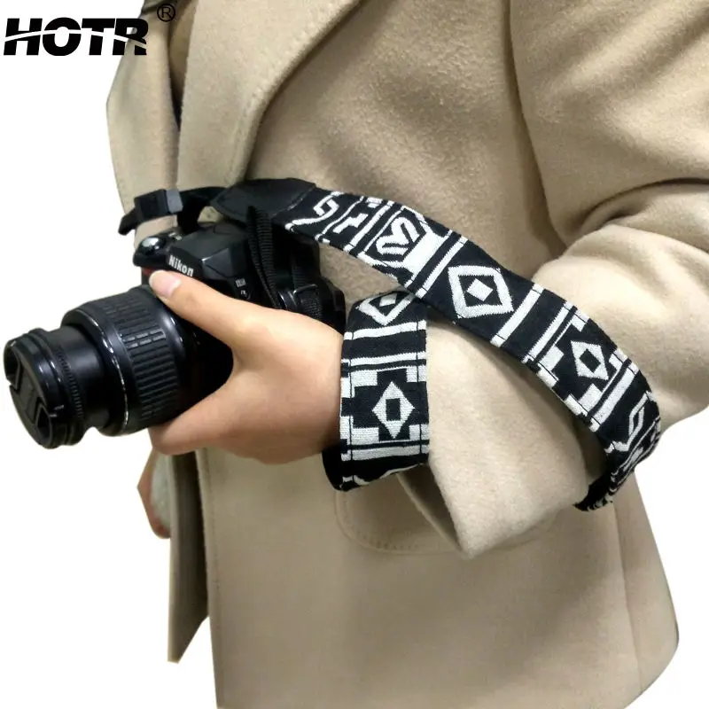 

Folk-custom Camera Strap Vintage Fashion Ribbon Camera Belt Canvas Shoulder Neck Wrist Band for DSLR Digital Action Camera