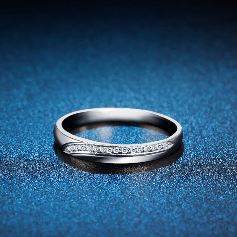 ZHJIASHUN классические кольца из белого золота с бриллиантами 0 15 cttw 14K 585 обручальные