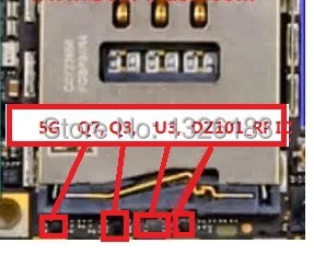 

120pcs/lot pry damge on motherboard Q7 Q3 U3 home button DZ101_RF SIM contorl IC CHIP replacement For iphone 5 5G, HK free ship