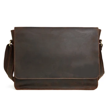 

Zipper Design Men brown Travel Bags Genuine Leather black Messenger Bag For Fashion High Quality Cross Body Shoulder Bags Small