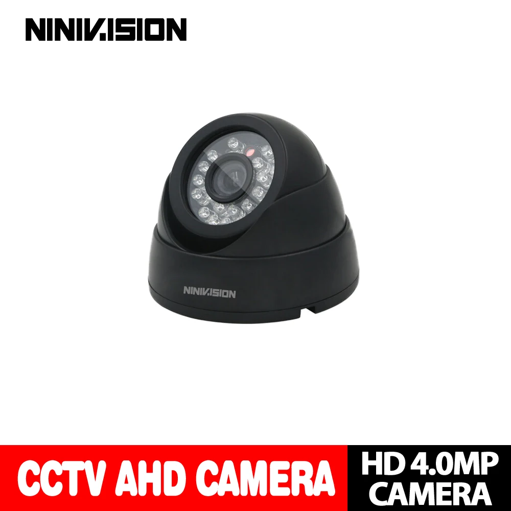 NINIVISION New Home Super 4MP HD AHD Camera Security CCTV Black Mini Dome 24LED infrared Night Vision Surveillance Camera System NINIVISION New Home Super 4MP HD AHD Camera Security CCTV Black Mini Dome 24LED infrared Night Vision Surveillance Camera System