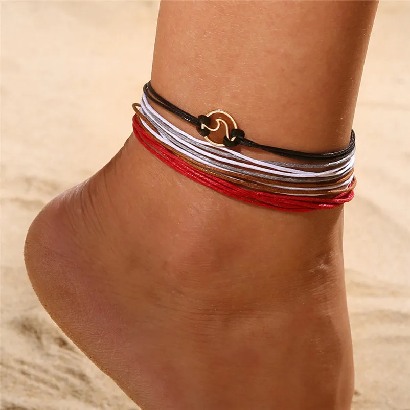 

NEW Beads anklets for women Bracelet Bohemia Chain Anklet Jewelry Beach Section Beads Sandals Pulseras Tobilleras Y17#N