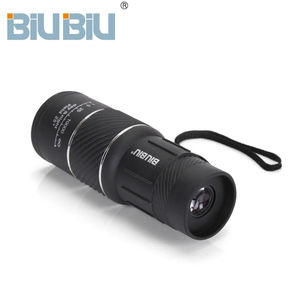 BIUBIU 16x52HD Optical Monocular Low Night Vision Waterproof Mini Portable Focus Telescope Zoomable 10X Scope for Travel Hunting BIUBIU 16x52HD Optical Monocular Low Night Vision Waterproof Mini Portable Focus Telescope Zoomable 10X Scope for Travel Hunting